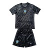 Maillot de Gardien Brésil 2024 Noire Pour Enfant